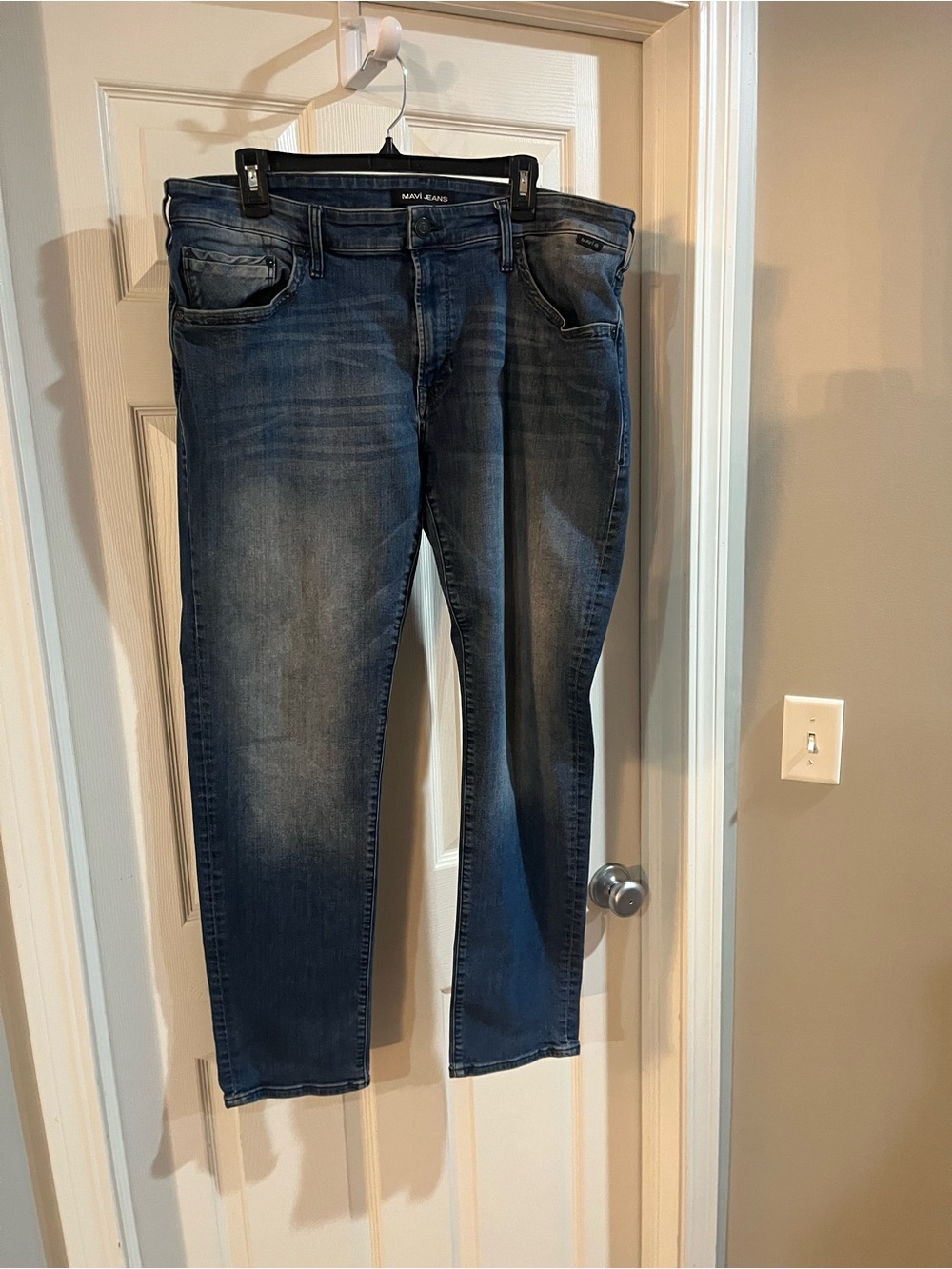 Mavi Men's Dark Blue Washed Slim-Straight Jeans